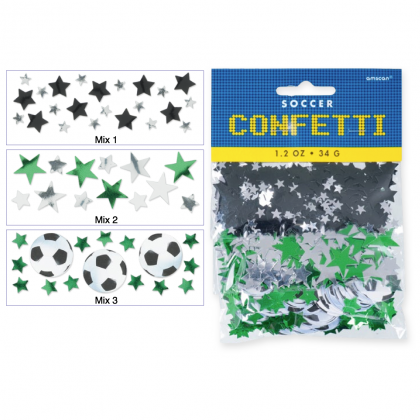 1.2 oz. Soccer Value Confetti Foil & Paper