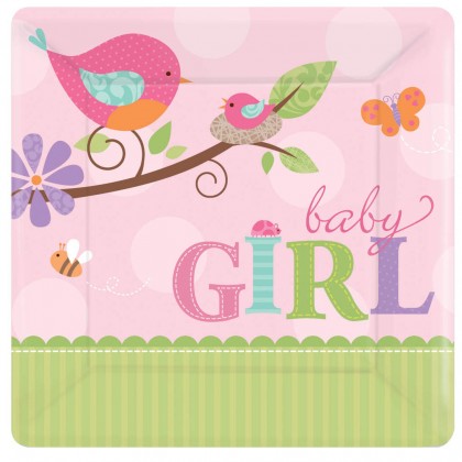 Tweet Baby Girl 7" Sqaure Plate