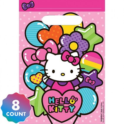 Hello Kitty® Rainbow Folded Loot Bags - Plastic