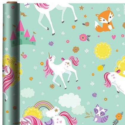 Magical Unicorn Printed Gift Wrap