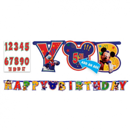 ©Disney Mickey Mouse Jumbo Add-An-Age Letter Banner - Printed Paper