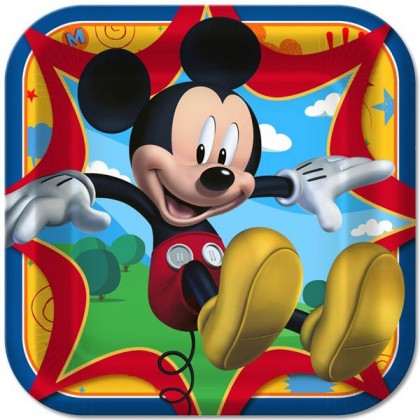 ©Disney Mickey Mouse Square Plates, 9"