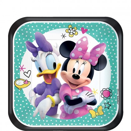 ©Disney Minnie Mouse Happy Helpers Square Plates 7 in