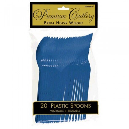 Plastic Spoons - Bright Royal Blue