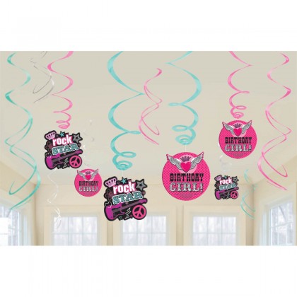 Rocker Princess Value Pack Foil Swirl Decorations