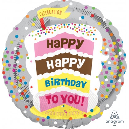 S40 17" Happy Birthday To You Cake Standard HX®