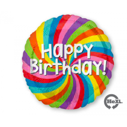 S40 17" Happy Birthday Rainbow Wheel Standard HX®
