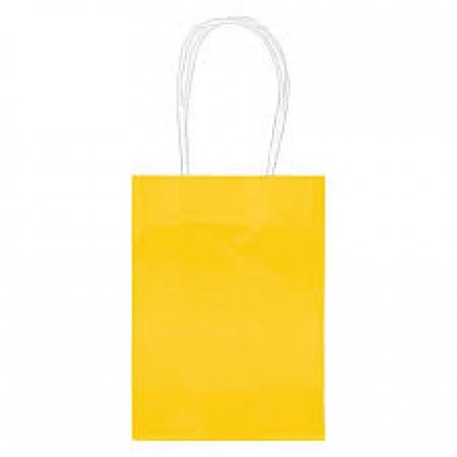 5"H x 3 5/16"W x 2"D Kraft Paper Bags Sunshine Yellow