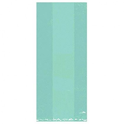 9 1/2"H x 4"W x 2"D Cello Party Bags ROBIN'S-EGG BLUE (Small)