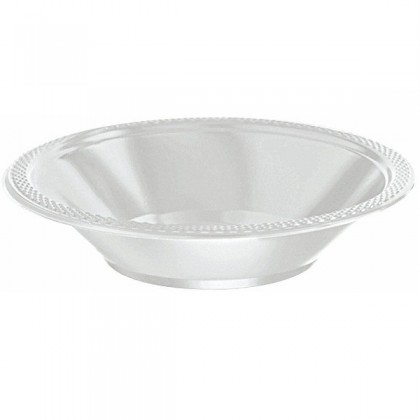 Silver Festive Occasion® Plastic Tableware Bowls, 12 oz.