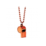 Necklace, 36"; Whistle, 2" Whistle on Chain Necklaces Orange