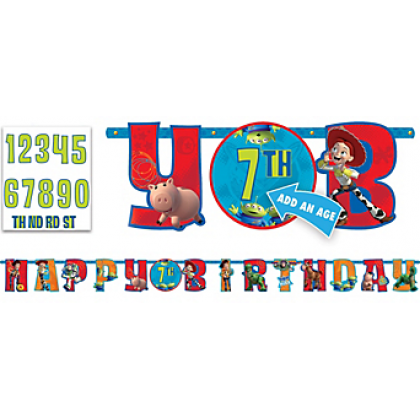 ©Disney/Pixar Toy Story Power Up Jumbo Add-An-Age Letter Banner - Printed Paper