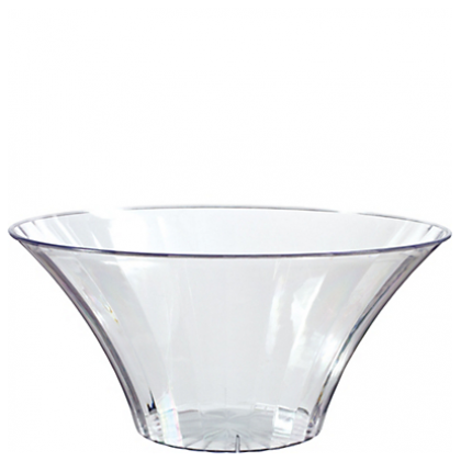 Plastic Flared Bowl - Large - Clear
