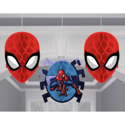 Spider-Man Webbed Wonder Honeycomb Decorations - Printed Paper