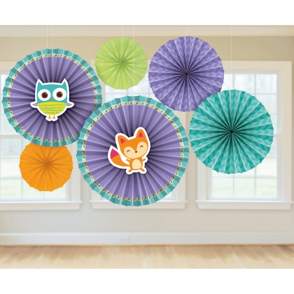 Woodland Welcome Fan Decorations - Paper