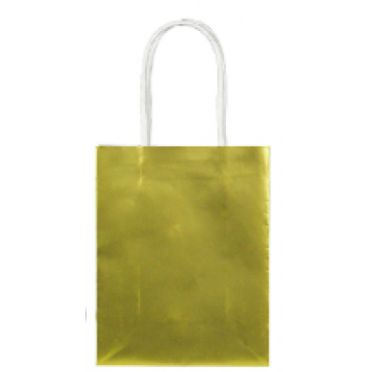5"H x 3 5/16"W x 2"D Kraft Paper Bags Gold