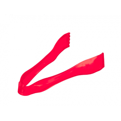 5 3/4" Small Tongs - Colors Plastic - Apple Red