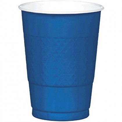 Navy Flag Blue Festive Occasion® Plastic Tableware Cups, 12oz