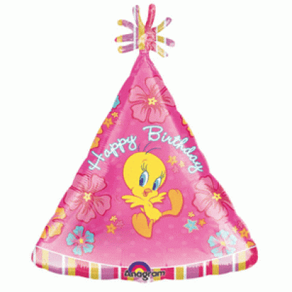 S60 18" Tweety Bird™  Happy Birthday Hat Personalized Standard HX®