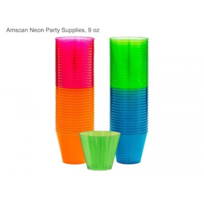 Neon Party Supplies, 9 oz