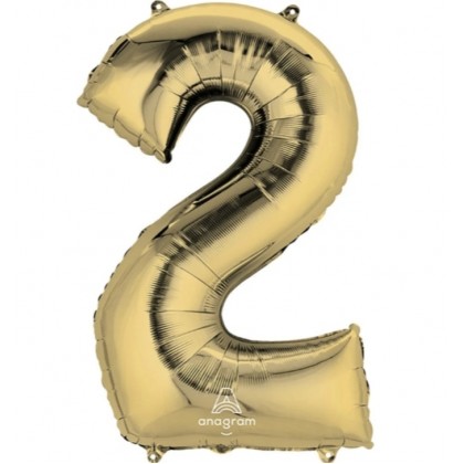 L34 LRG SHP HX number 2 white gold  - 33IN