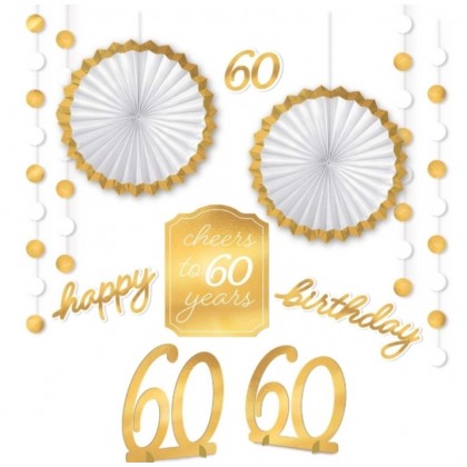 GOLDEN AGE BDAY 60TH-RM DECO KIT