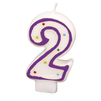 Numeral Candle 2 Height 7.3 cm