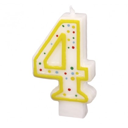 Numeral Candle 4 Height 7.3 cm