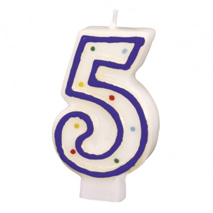 Numeral Candle 5 Height 7.3 cm