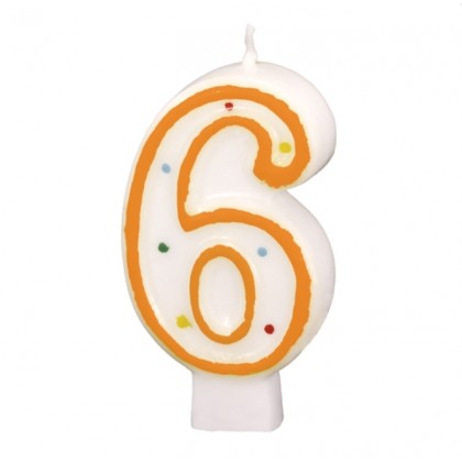Numeral Candle 6 Height 7.3 cm