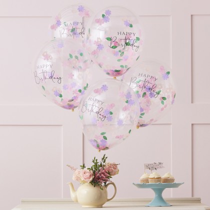 Balloons - Confetti - Happy Birthday