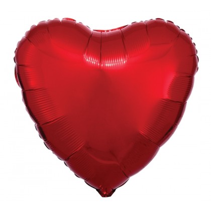 C16 Standard Metallic Red Heart Foil Balloon C16 P
