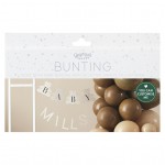 Bunting - Customisable Baby Name Bear - Taupe