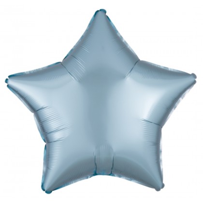 C16 Standard Silk Lustre Pastel Blue Star Foil Bal