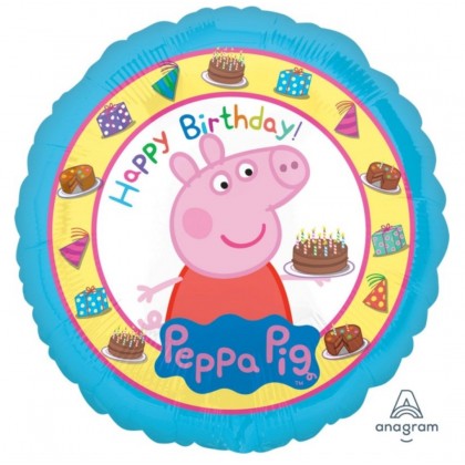 Standard Peppa Pig Happy Birthday Foil Balloon S60