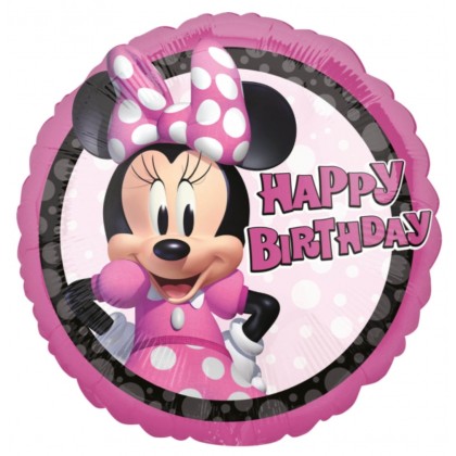 Standard Minnie Mouse Forever HBD Foil Balloon S60