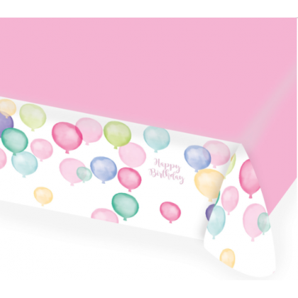 Tablecover Happy Birthday Pastel Paper 115 x 175 cm