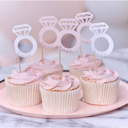 Cupcake Toppers - Team Bride