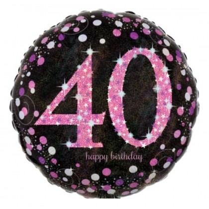 S55 Standard Holographic Celebration 40 Foil Balloon S55 Packaged 43 cm