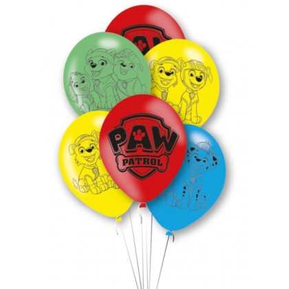 6 Latex Balloons Paw Patrol 2022 27.5 cm / 11"