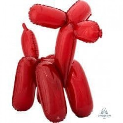 A75 16" Red Balloon Dog Multi-Balloon