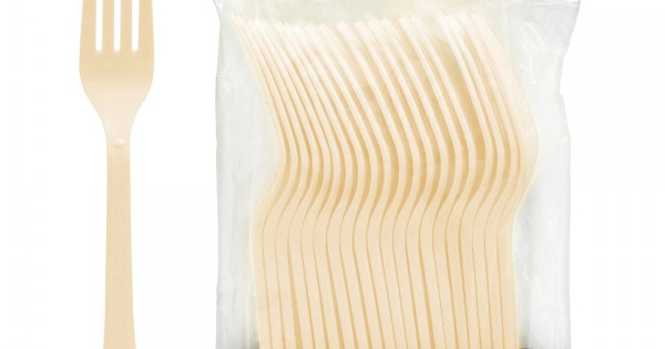 Plastic Fork Vanilla Creme